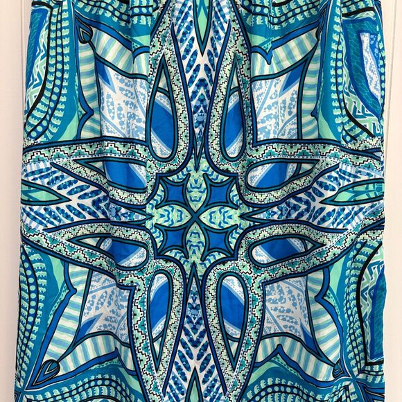 Cato Womens Straight Boho Beach Maxi Faux Wrap Skirt Size S Blue Island Vacation - Picture 6 of 9